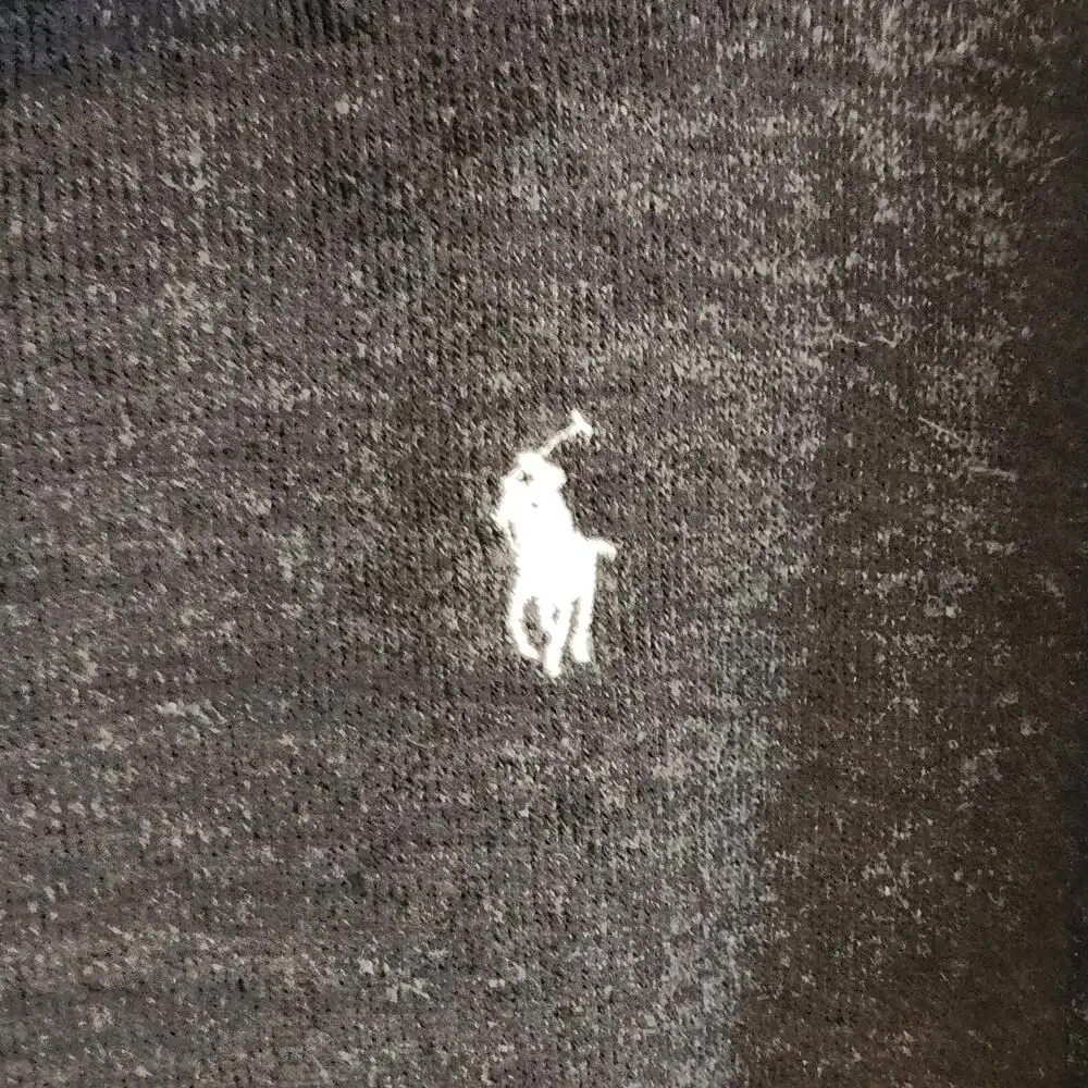 Polo Ralph Lauren Men’s L Charcoal Gray Quarter Zip Pullover Luxury Sweater